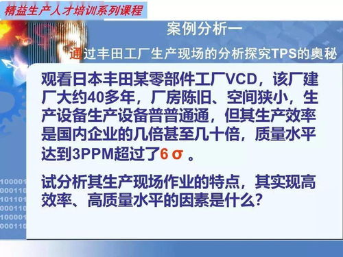 工厂车间高管班组长 精益生产人才培训系列课程全套教材拿去